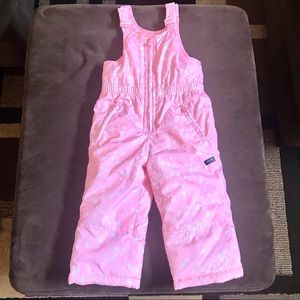 OshKosh Toddler Girls Ski Snow Bib Pink 2T